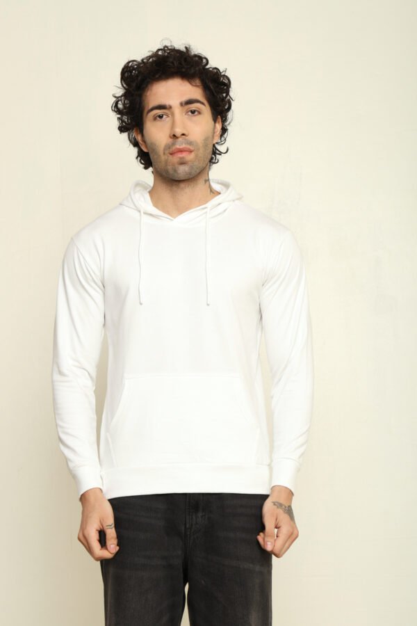 Absqura Hooded White Sweatshirt