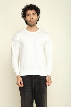 Absqura Solid Sweatshirt White