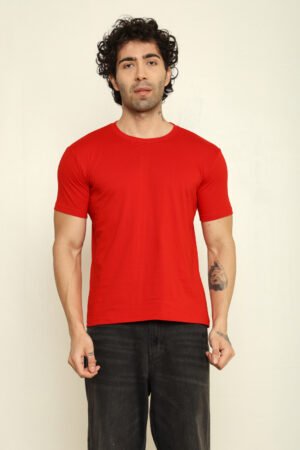 Absqura Solid Men Red T-Shirt