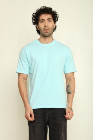 Absqura Solid Oversized Mint T-Shirt